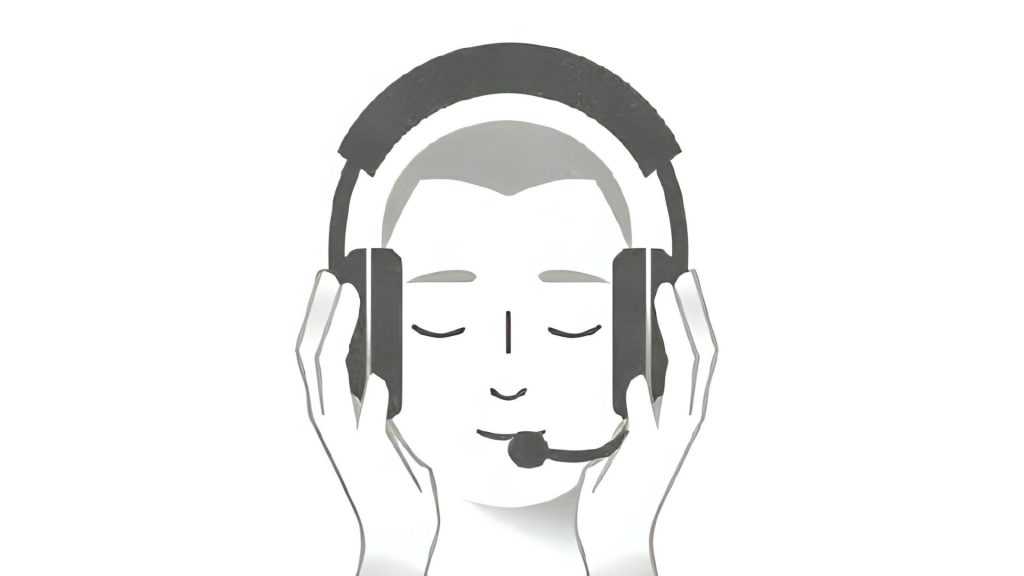 man listening to music in headphones