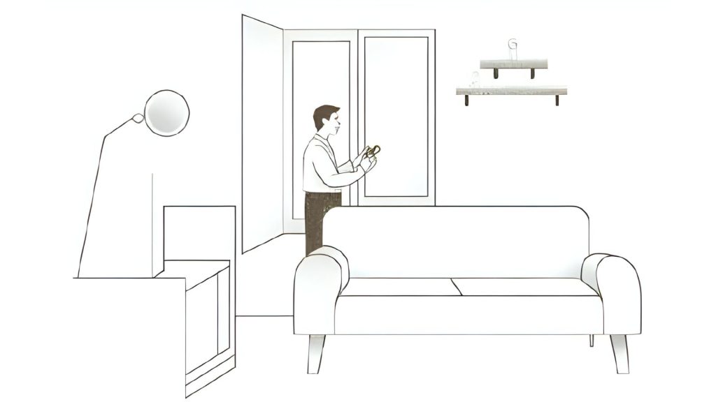 man isolating window gaps