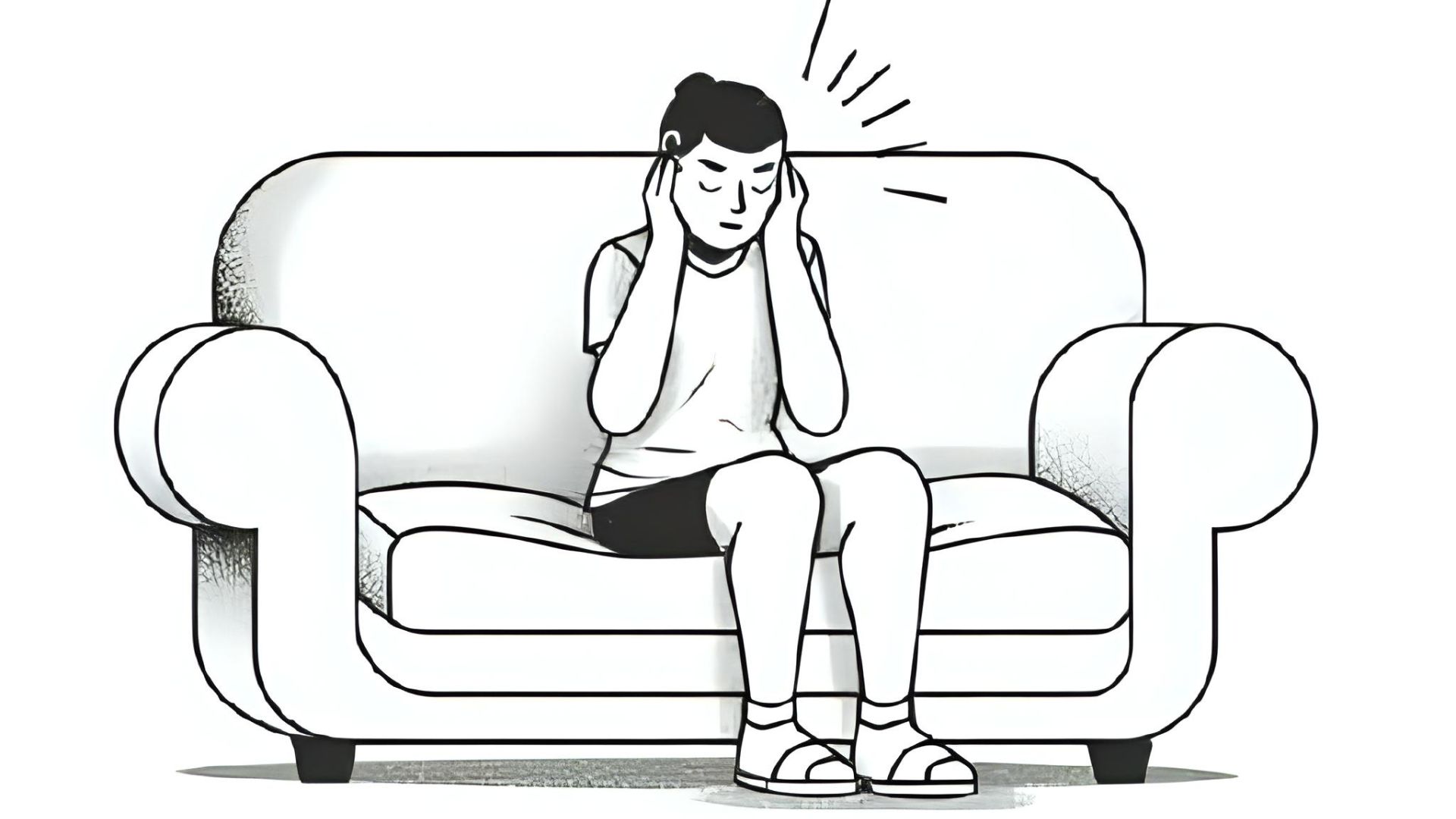 woman stressed because of noise