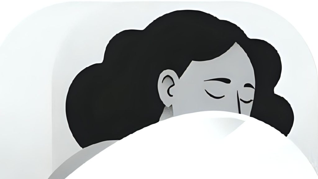 woman trying to fall asleep